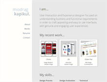 Tablet Screenshot of miodragkapikul.com